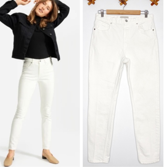 Everlane Denim - EVERLANE The High Rise Skinny Contemporary Chic Minimalist Jean in Bone White